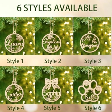 Custom Wooden Christmas Tree Ornaments 2024
