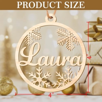 Custom Wooden Christmas Tree Ornaments 2024