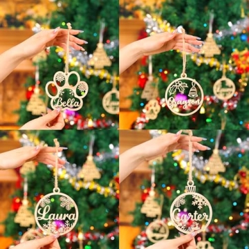 Custom Wooden Christmas Tree Ornaments 2024