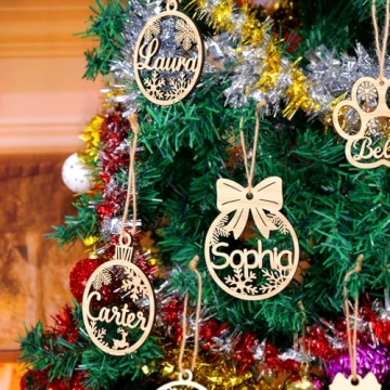 Custom Wooden Christmas Tree Ornaments 2024