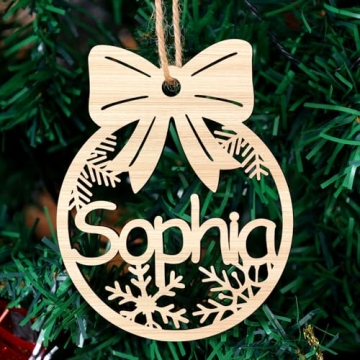 Custom Wooden Christmas Tree Ornaments 2024