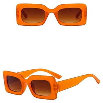 IKANOO Retro Rectangle Sunglasses Stylish 90’s Eyewear