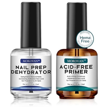 Morovan Nail Dehydrator & Primer Set for Acrylic Gel Nails