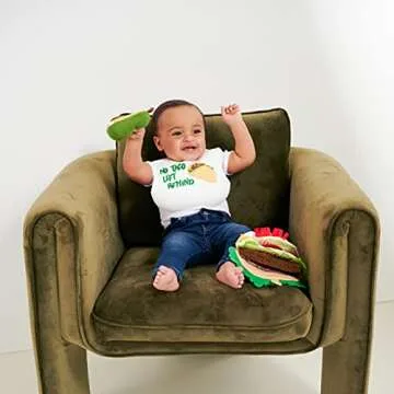 Mud Pie unisex baby | Spoon, Mud Pie Fiesta Taco Gift Box Set Includes Silicone Bib and Spoon Plush Taco Book Avocado, Multi, One Size US