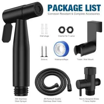 FREDI Bidet Sprayer for Toilet - Handheld Sprayer Kit, Adjustable Pressure, Stainless Steel, Easy to...