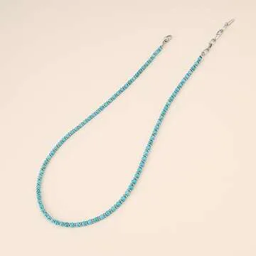 COAI Men's Women's Blue Stone Necklace Turquoise Necklace Healing Crystal Necklace