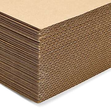 Juvale 200 Pack 5x7 Corrugated Cardboard Sheets for Mailers, Flat Packaging Inserts for Shipping, Mailing, Crafts, 2mm Thick