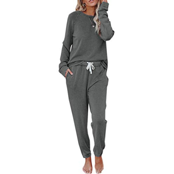 Eurivicy Women's Solid Sweatsuit Set for Everyday Comfort