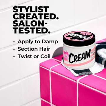 The Doux C.R.E.A.M Twist & Curl Cream, Curl Defining Cream, Boost Curl Moisture and Definition