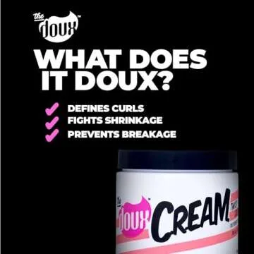 The Doux C.R.E.A.M Twist & Curl Cream, Curl Defining Cream, Boost Curl Moisture and Definition