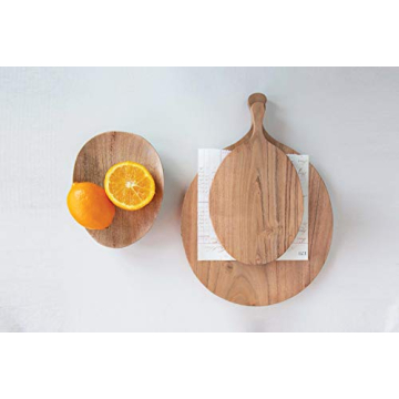 Creative Co-Op Oval Mango Wood Serving Platter Tray