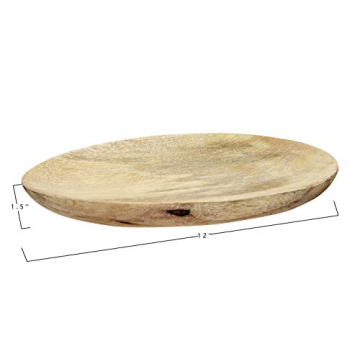 Creative Co-Op Oval Mango Wood Serving Platter Tray