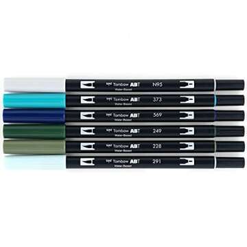 Tombow 56227 Dual Brush Pen Art Markers, Wonderland, 6-Pack. Blendable, Brush and Fine Tip Markers, ...