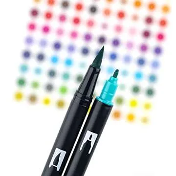 Tombow 56227 Dual Brush Pen Art Markers, Wonderland, 6-Pack. Blendable, Brush and Fine Tip Markers, Portrait, 1 Count (Pack of 6)