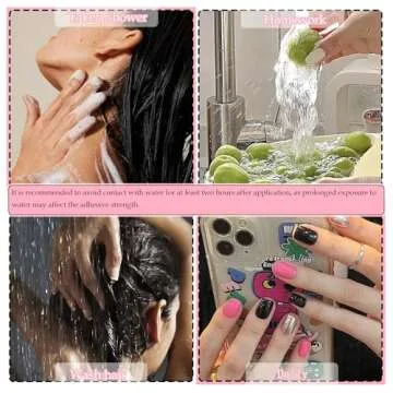 Sun&Beam Nails Adhesive Tabs 25 Sheets for Press On False Nail Tip Gel Glue Double Sided Tape Stickers Waterproof Transparent Strong Sticky (25 Sheets/600 Pcs)