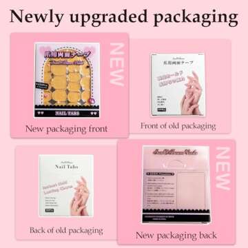 Sun&Beam Nails Adhesive Tabs 25 Sheets for Press On False Nail Tip Gel Glue Double Sided Tape Stickers Waterproof Transparent Strong Sticky (25 Sheets/600 Pcs)