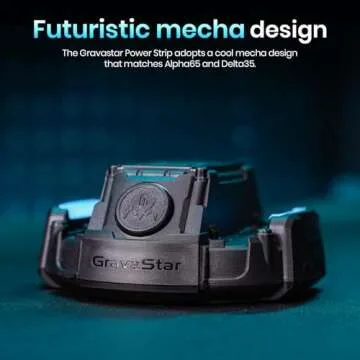 GravaStar Power Strip for Alpha65 65W Charger and Delta35 35W Charger, 5 ft Extension Cord Flat Plug Surge Protector, Indoor Desk Charging Station for Home Office Dorm