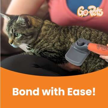 GoPets Self-Cleaning Slicker Brush for Effortless Grooming