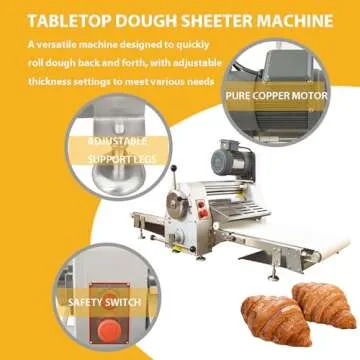 INTBUYING 16'x65' Reversible Dough Sheeter for Bakery