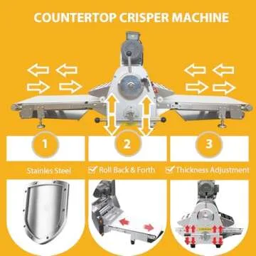 INTBUYING 16'x65' Reversible Dough Sheeter for Bakery