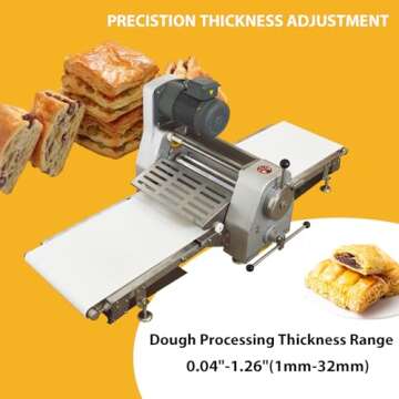 INTBUYING 16'x65' Reversible Dough Sheeter for Bakery