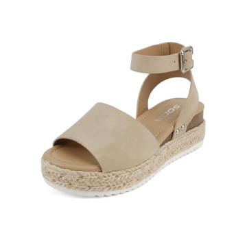 Soda Girls Espadrille Wedge Sandals for Kids - Cute & Comfy