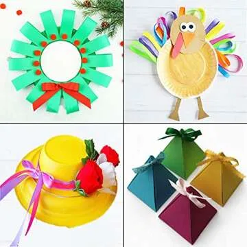 20 Colors 100 Yard Satin Ribbon Fabric Ribbon Silk Ribbon Embellish Ribbon Rolls, 2/5" Wide 5 Yard/Roll, Ribbons Perfect for Crafts, Hair Bows, Gift Wrapping, Wedding Party Decoration and More