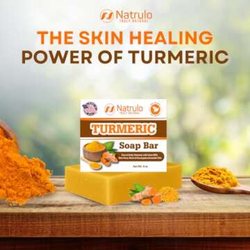 Turmeric Soap Bar for Face & Body – Natural Turmeric Skin Brightening Soap for Dark Spots, Intimat...