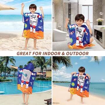 Soft Cotton Hooded Towel for Kids 2-6 Years