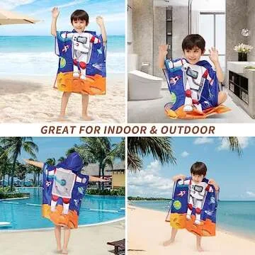 Soft Cotton Hooded Towel for Kids 2-6 Years