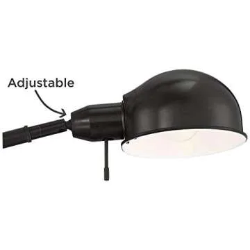 360 Lighting Dawson Traditional Task Pharmacy Floor Lamp Standing 55" Tall Dark Bronze Metal Adjustable Swing Arm Boom Arm and Head Decor for Living Room Reading House Bedroom Home