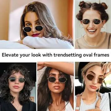 Dollger Oval Sunglasses for Women Vintage Trendy Metal Frame Glasses 90s Small Retro black Fashion shades Unisex Gray1