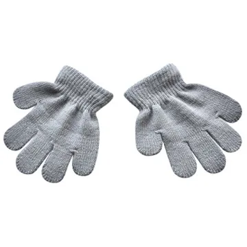 BaiX Toddler Winter Knitted Gloves for Ages 1-3