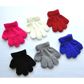 BaiX Toddler Winter Knitted Gloves for Ages 1-3
