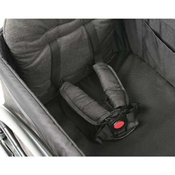 Keenz Class Push Pull Baby Toddler Kids Stroller Wagon with 1 Touch Brake, Foldable Design, Activity Tray, Storage Bin, and Removeable Canopy, Black