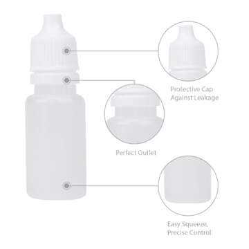 Eldwivz 50 PCS 10 ml Plastic Eye Dropper Bottles