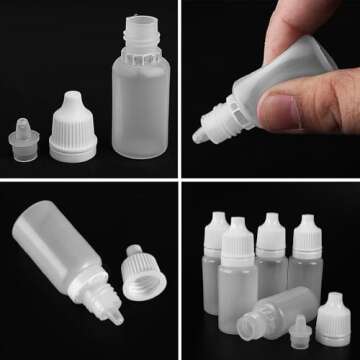 Eldwivz 50 PCS 10 ml Plastic Eye Dropper Bottles
