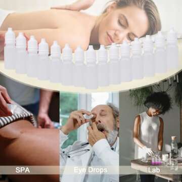 Eldwivz 50 PCS 10 ml Plastic Eye Dropper Bottles