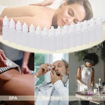 Eldwivz 50 PCS 10 ml Plastic Eye Dropper Bottles