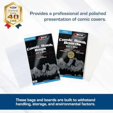 BCW Current Comic Bags and Backing Boards | 200 Bags & 200 Boards | Acid-Free Archival Storage | Pro...