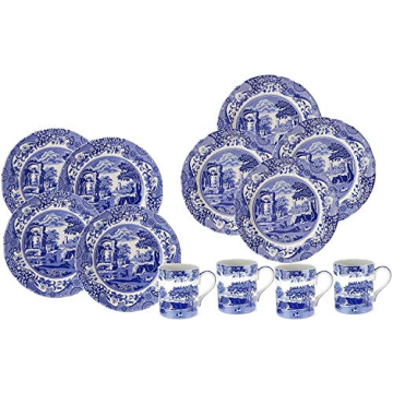 Spode Blue Italian Dinnerware Set for 4 - Elegant & Practical