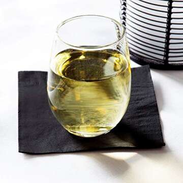 Perfectware 2Ply Black Paper Cocktail Beverage Napkins 1000ct