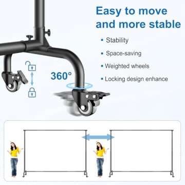 MOUNTDOG Photo Studio Backdrop Support System, 10FT Adjustable Photography Background Stand Kit with Backdrop Clamps, 2 Sandbags, and Carrying Bag for Portrait & Studio Photography Black-White