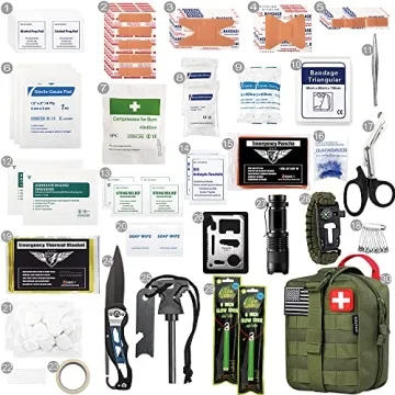EVERLIT 250 PCS First Aid Survival Kit for Adventures
