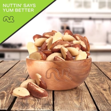 NUT CRAVINGS - Raw Brazil Nuts, Unsalted, No Shell, Whole, (16oz - 1 LB) Bulk Nuts Packed Fresh in Resealable Bag - Kosher Healthy Snack, Natural Keto Vegan