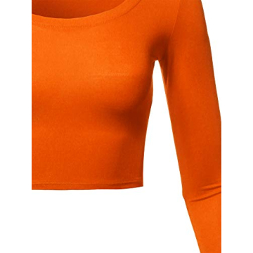 Stylish Stretchable Long Sleeve Crop Top - Perfect Fit