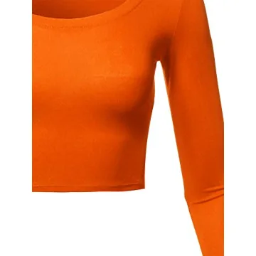 Stylish Stretchable Long Sleeve Crop Top - Perfect Fit
