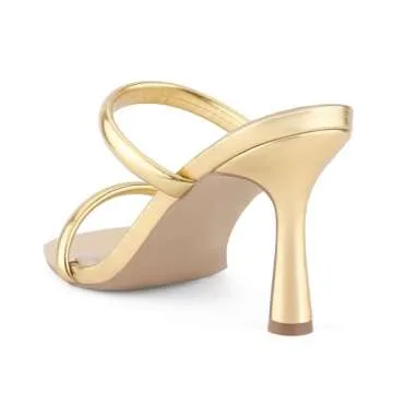 Shoe'N Tale Strappy Heels Kitten Heeled Mules - Stylish Comfort