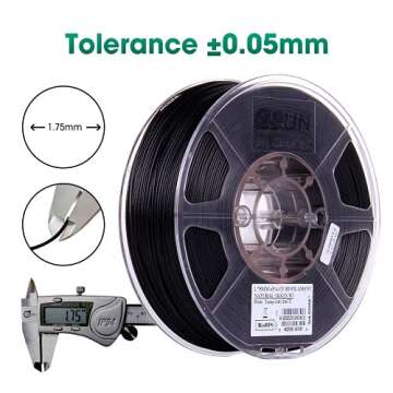 eSUN Carbon Fiber Filled Nylon Filament 1.75mm, PA CF 3D Printer Filament, 1KG Spool 3D Printing Filament for 3D Printers, Natural