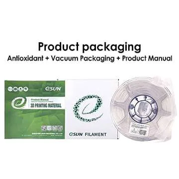 eSUN Carbon Fiber Filled Nylon Filament 1.75mm, PA CF 3D Printer Filament, 1KG Spool 3D Printing Filament for 3D Printers, Natural